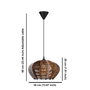 Opviq Ellipse Lámpara de Araña de Madera Color Antigüedad